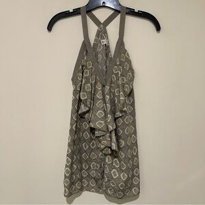 Banana Republic Diamond Print Halter Blouse